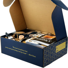 Load image into Gallery viewer, Make Your Own Whisky Kit | Infuse Oak Barrel Chips, Fruits, Spices, Bottles, Book, Funnel, Ice Ball Molds, Cool Whiskey Labels, DIY | Gifts for Father's, Dad, Men, Guys