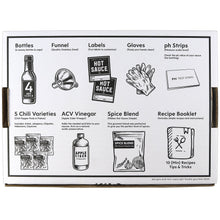 Load image into Gallery viewer, Premium Hot Sauce Kit, 5 Peppers, 4 Bottles, Makes up to 14 Gourmet Bottles (Premium Kit)