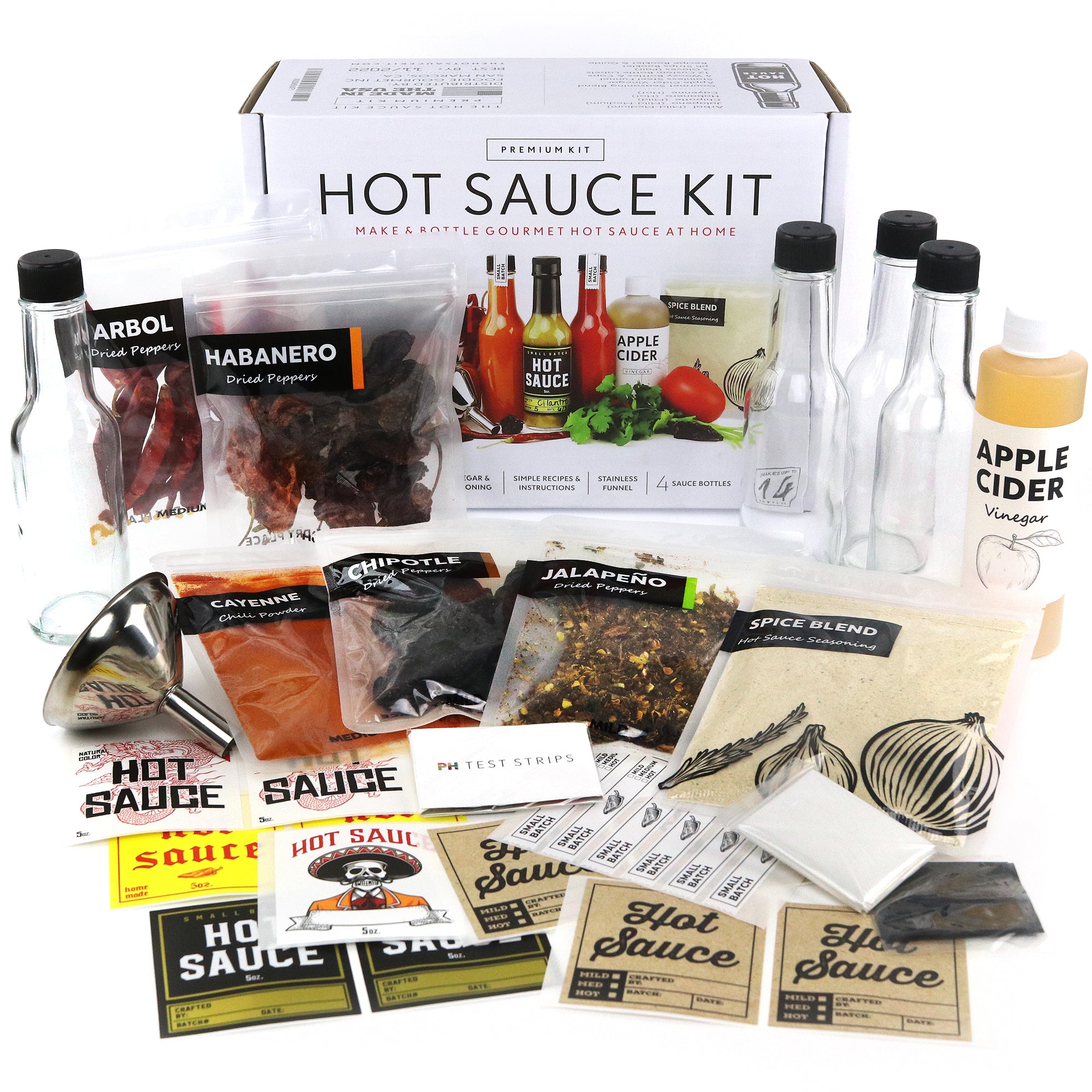 DIY Hot Sauce Making Kit, Cooking Gift, Dad Gift DIY Kit, Hot