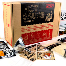 Load image into Gallery viewer, Super Hot Carolina Reaper Hot Sauce Kit, 5 Peppers, 4 Bottles, Makes up to 14 Gourmet Bottles (Super Hot Kit)
